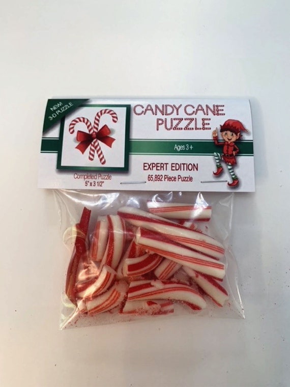 Christmas Candy Cane Puzzle Gag Gift, White Elephant Gifts, Candy