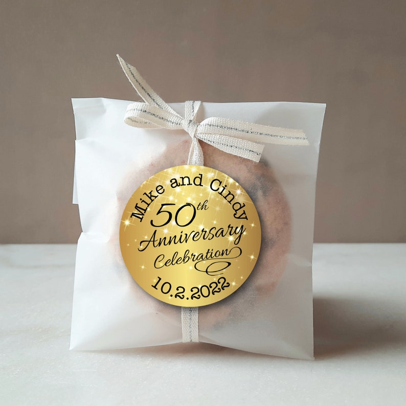 50th Anniversary Stickers Personalized Anniversary Labels - Etsy