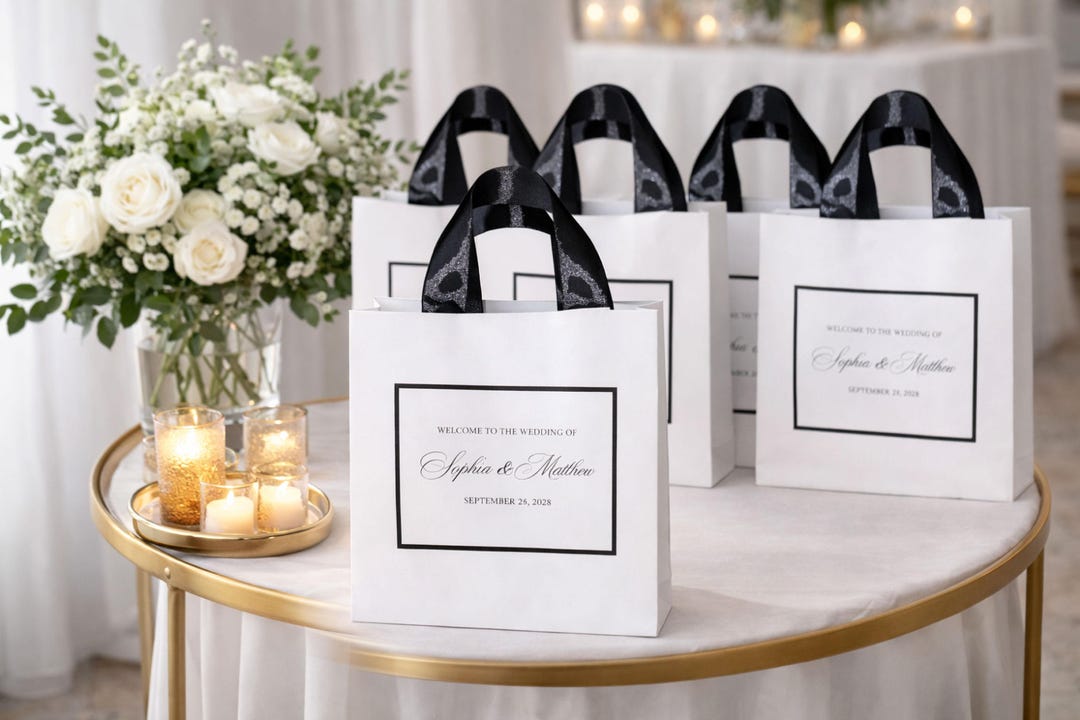 Wedding Welcome Bags Hotel Welcome Gift Bags Elegant Personalized With ...