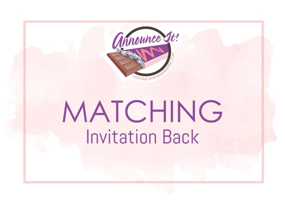 Matching Invitation Back - Digital Invitation Back Il_570xn