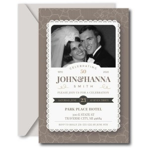 Printable 50th Anniversary Invitation