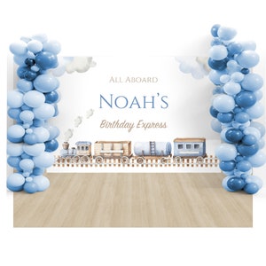 Train Backdrop, Train Birthday Backdrop, Printable Backdrop, Train
