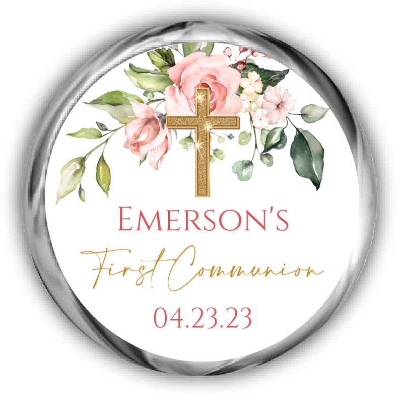 First Communion Hershey Kisses Label