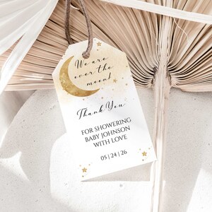 Over the Moon Gift Tag Template