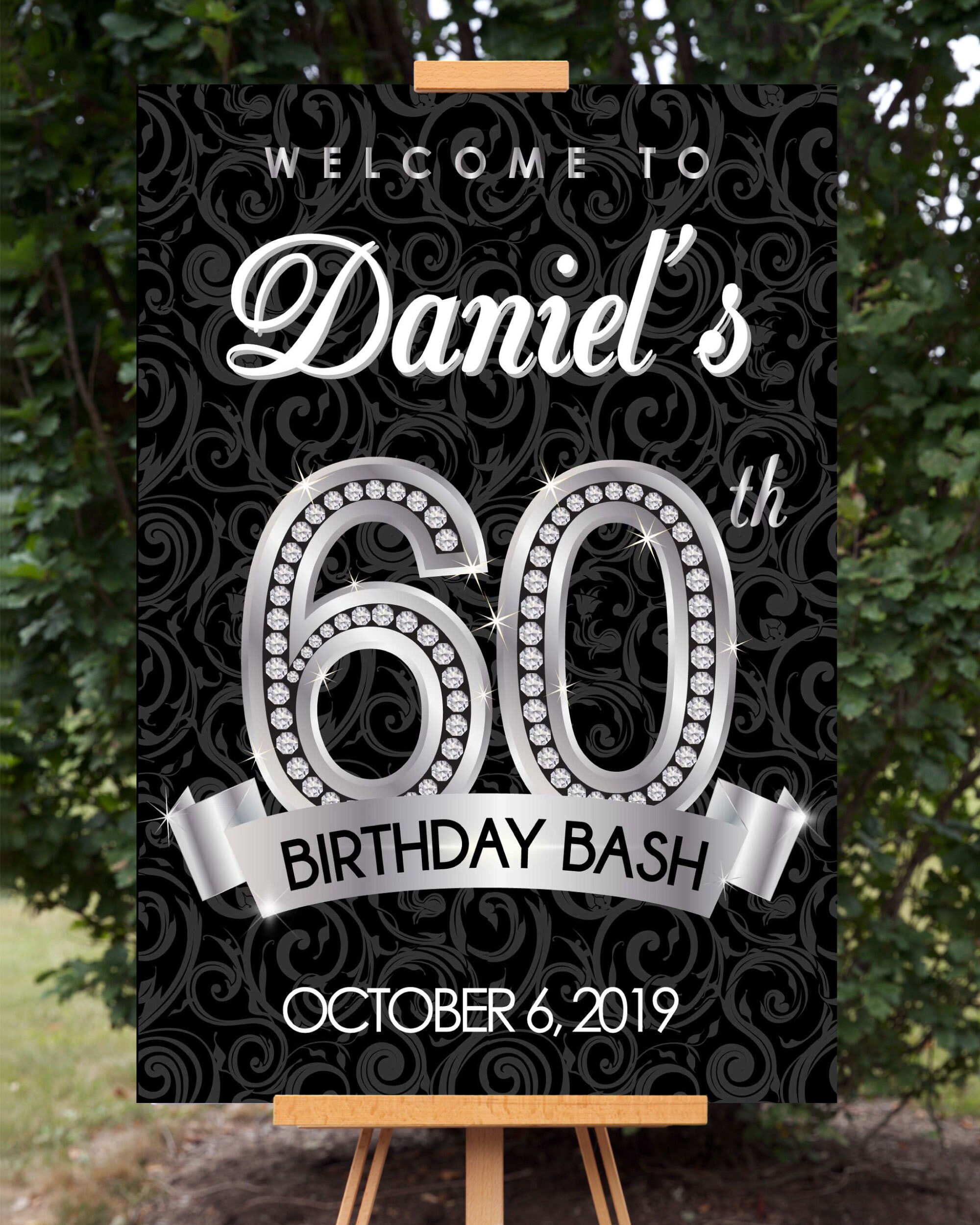60th Birthday Invitation Men Women Surprise Adult Sixty Etsy 日本