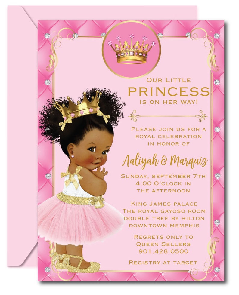 Matching Royal Princess Baby Shower Invitation