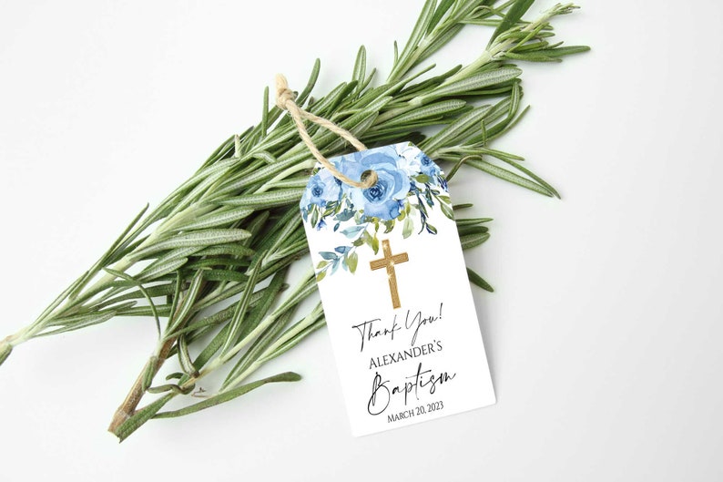 Gold Cross First Communion Tags