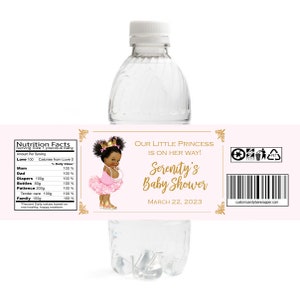 Matching Princess Baby Shower Bottle Label