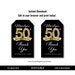 50th Birthday Favor Tags 50th Birthday Thank You Tags - Etsy