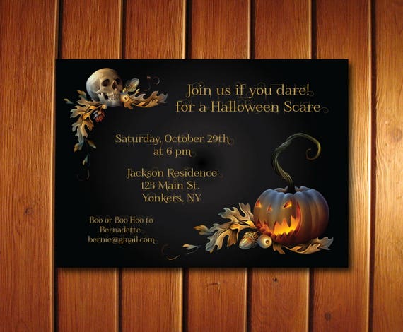 Adult Halloween Party Invitations - You Print Couples Halloween Invitation Il_570xn