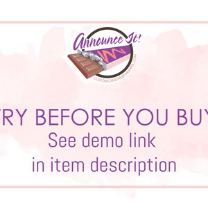 Try Before You Buy, Link in Item Description