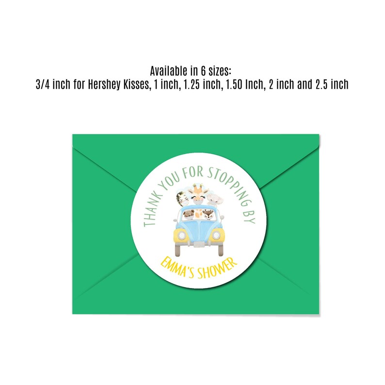 Printed Drive by Baby Shower Stickers Drive Through Shower Etsy