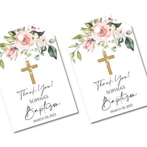 Matching Blush Favor Thank You Tags