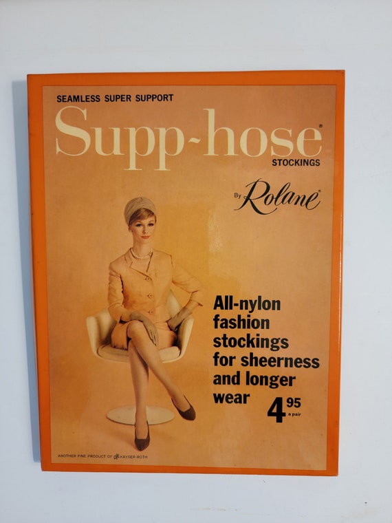 Vintage Hose Stockings by Rolane, New in Box, 1960