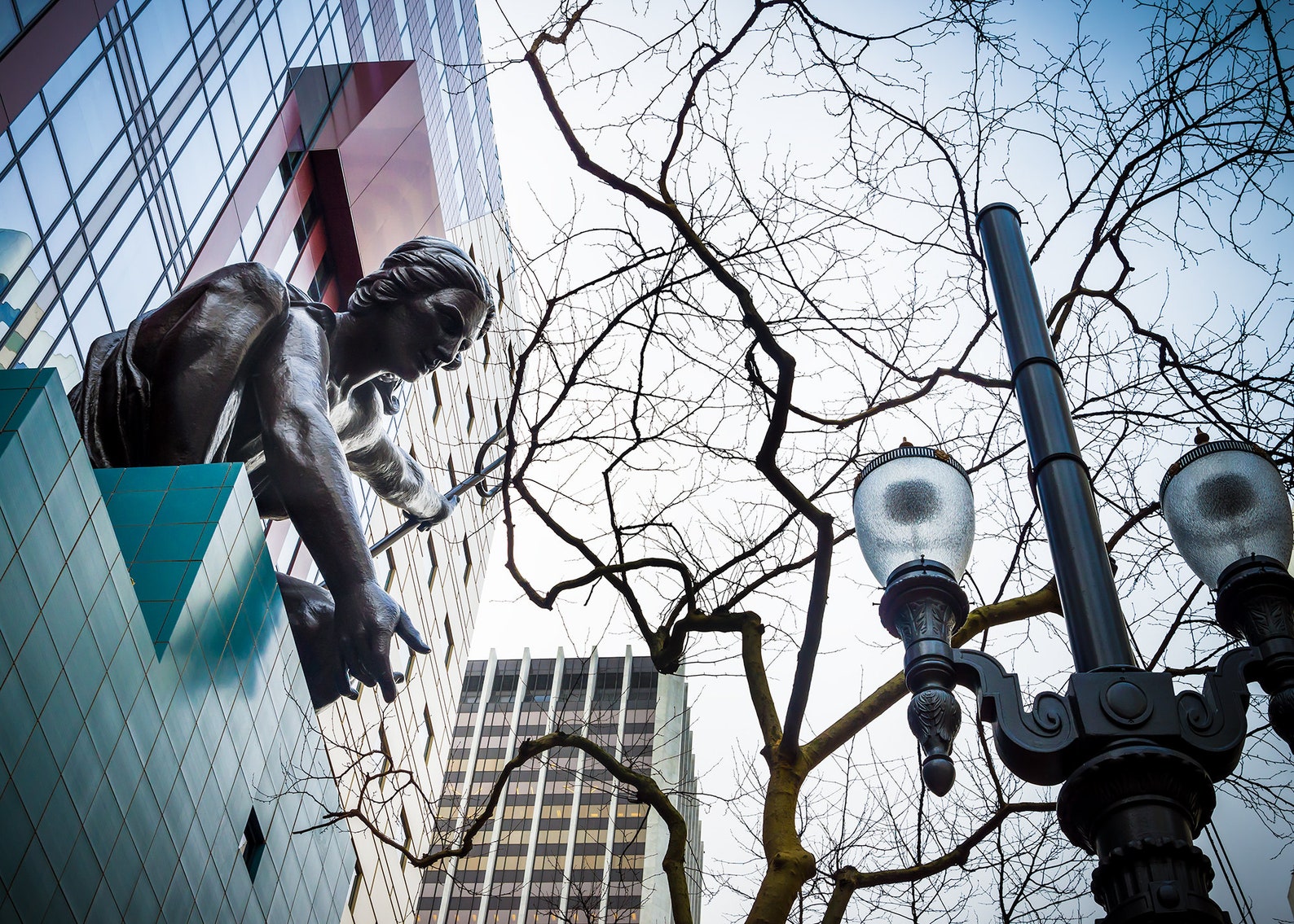 Portlandia Statue in downtown Portland Oregon Etsy