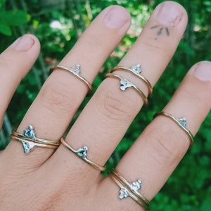 SALE // Sterling Silver and Brass Handmade Ring // Mixed Metal Ring // Size 5 to size 11 // Stacking Rings // Midi Ring // Minimal Everyday image 2