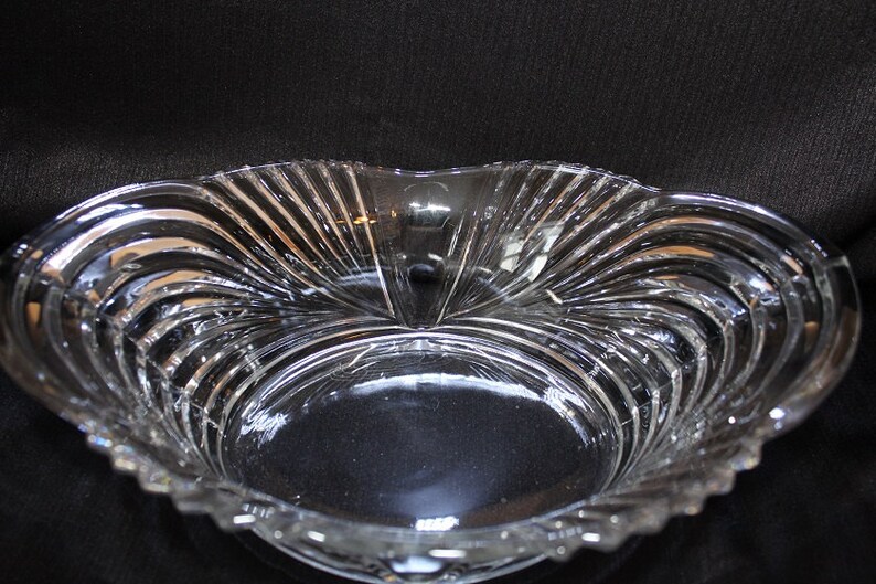 Vintage Pressed Glass Centerpiece Bowl Fruit Bowl Candle Holder Flower Holder Home Decor Cottage Chic