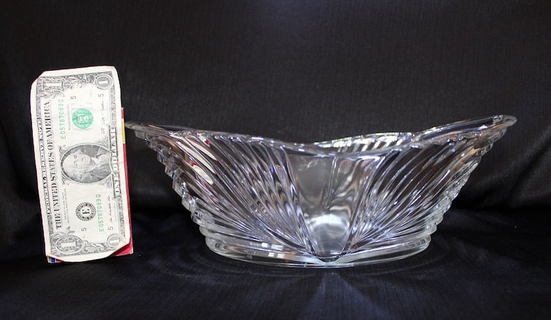 Vintage Pressed Glass Centerpiece Bowl Fruit Bowl Candle Holder Flower Holder Home Decor Cottage Chic