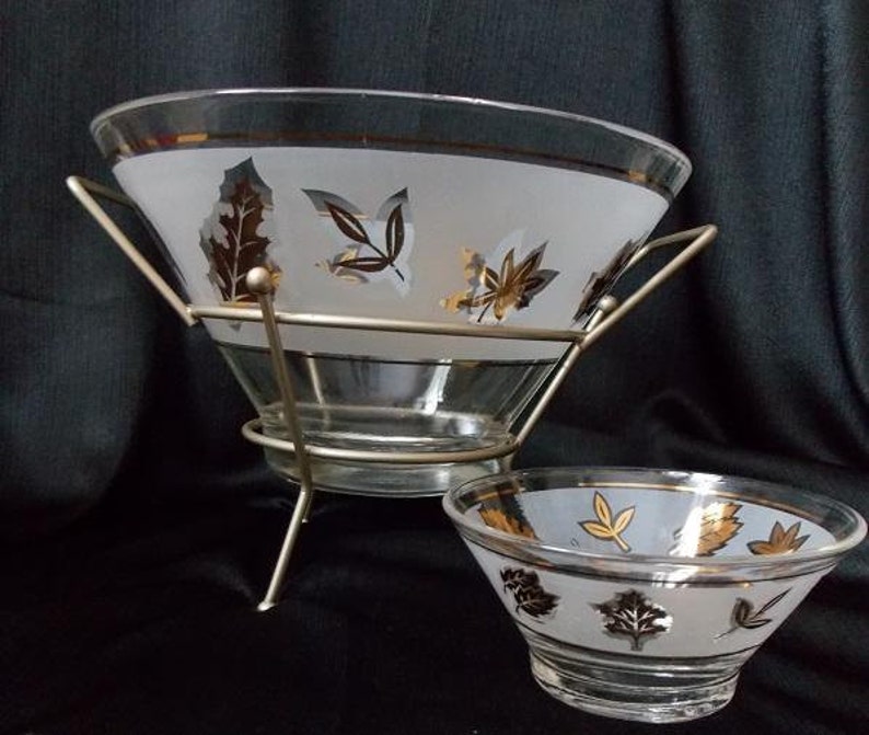 Libbey Starlyte Chip and Dip Bowl Set / Serving Bowl / Salad Etsy