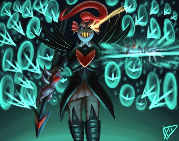 Undyne The Undying Print Etsy
