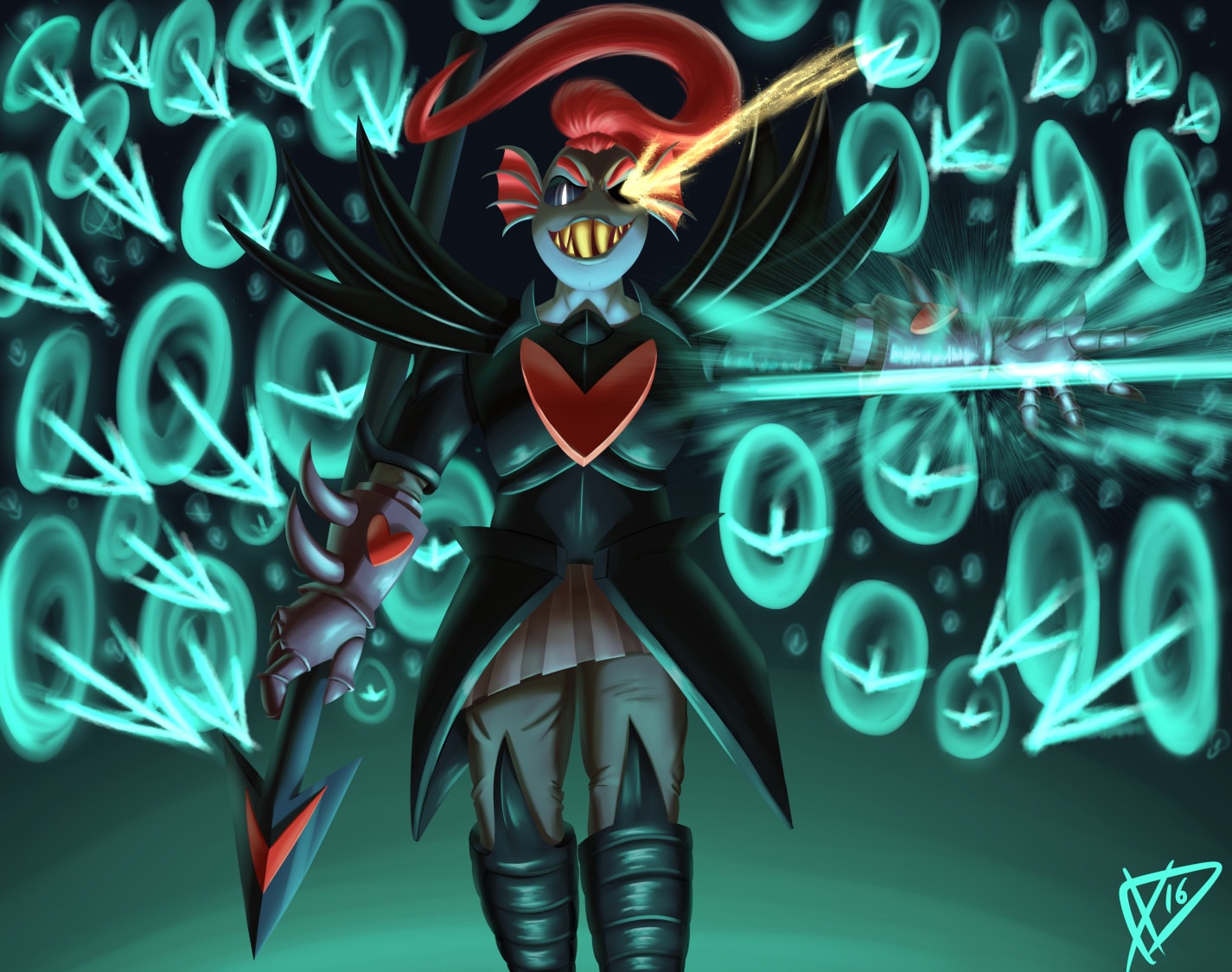Undyne The Undying Print Etsy