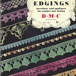 Crochet Patterns Tatting Patterns 1950s Crochet Patterns Vintage Tatting Instant Download Edgings PDF Download Applique Patterns Applique