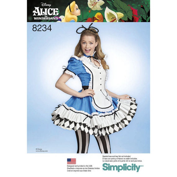 Cheapest Shipping. Alice in Wonderland Costume Pattern. Run | Etsy