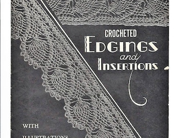 Crochet Pattern Edgings 1930s Patterns Crochet Insertions Art Deco Crochet Vintage Crochet Instant Download Grandmother's Crochet