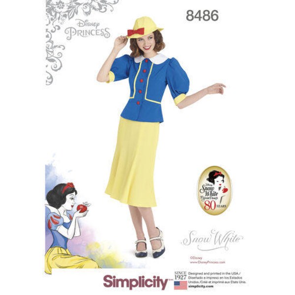 Cheapest Shipping.  Snow White Disney Costume Pattern. Disneybounding Pattern, Simplicity 8486, Sz:6-14. New, Uncut