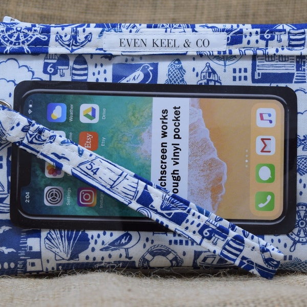Phone Wristlet  - Harbor -  Fits all iPhone and most Android models with a low profile case.