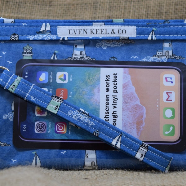 Phone Wristlet - Lighthouses - Fits all iPhone and most Android models with a low profile case.