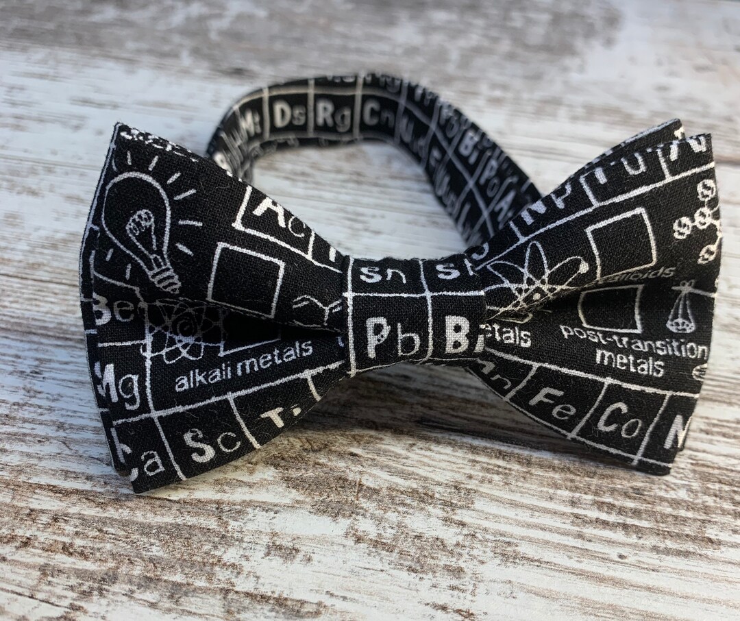 Black Bow Tie Bow Tie Science Bow Tie Periodical Table of Etsy