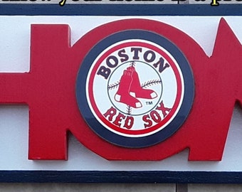 Boston Red Sox "HOME" Wood Decor Sign |  Boston Red Sox Gifts | Boston Red Sox Fan  -  Great House Warming / Birthday Gift!