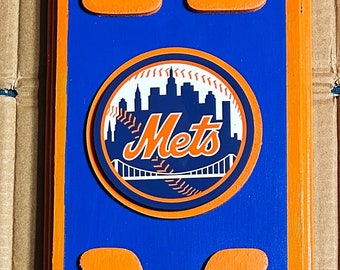 New York Mets  'HOME" Wood Decor Sign |  New York Mets Gifts | New York Mets  Decor  -  Great House Warming / Birthday Gift!