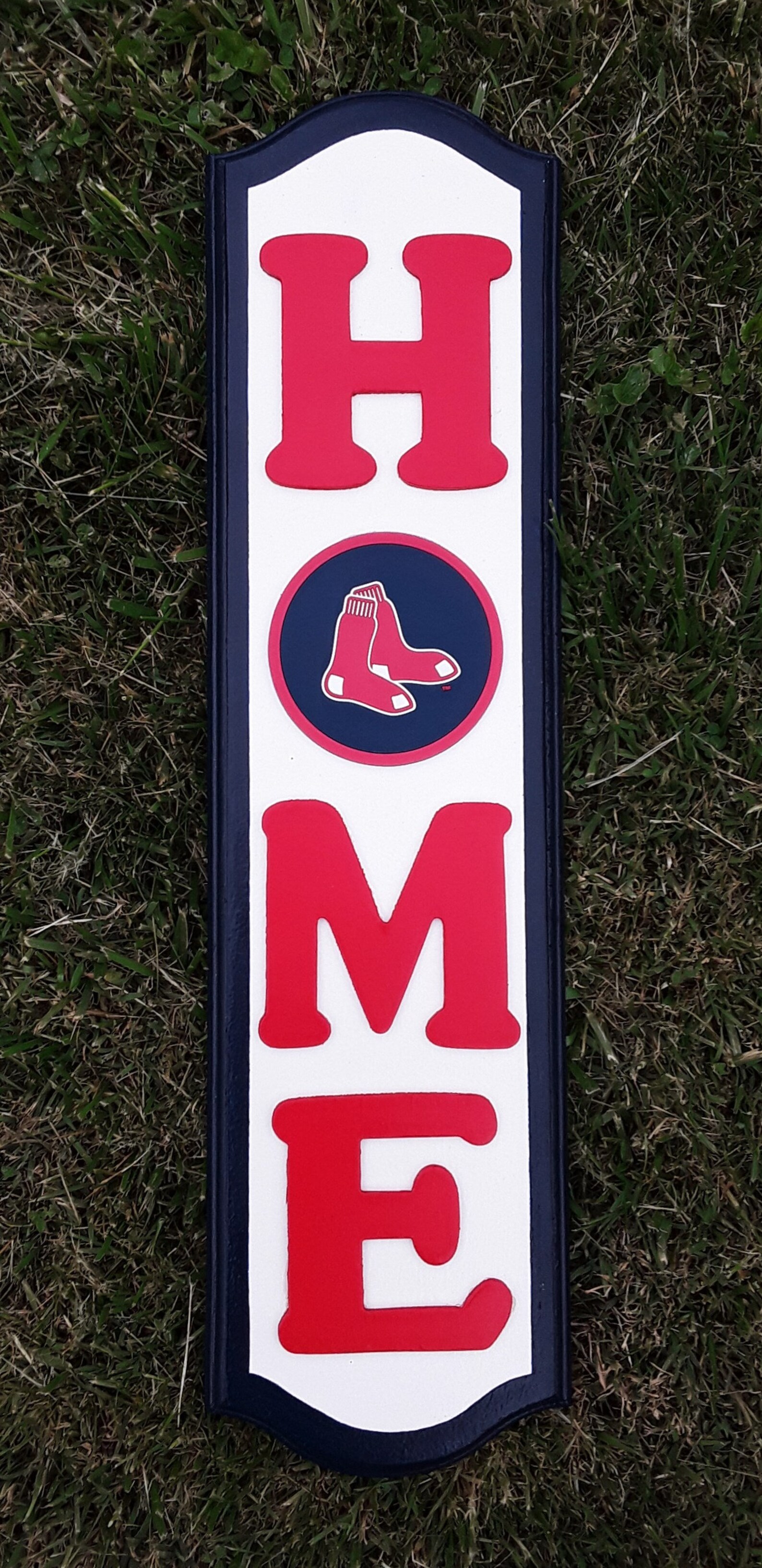 Boston RED SOX home Wood Decor Sign Boston Red Etsy