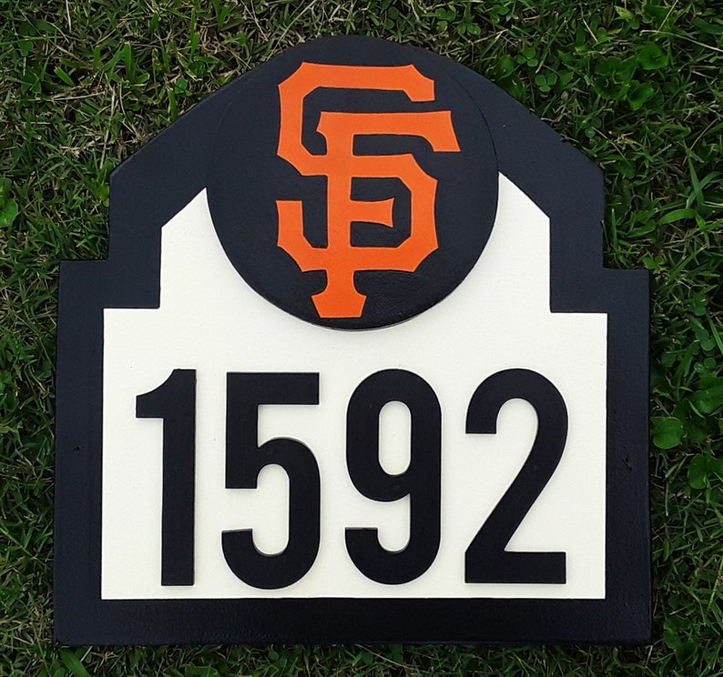 SAN FRANCISCO GIANTS Address Sign Custom Made with Your Address / Giants Birthday House Warming Gifts Gifts / Giants Baseball Decor image 4