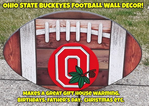 Ohio State Buckeyes football Wall Sign / Ohio State Buckeyes Decor