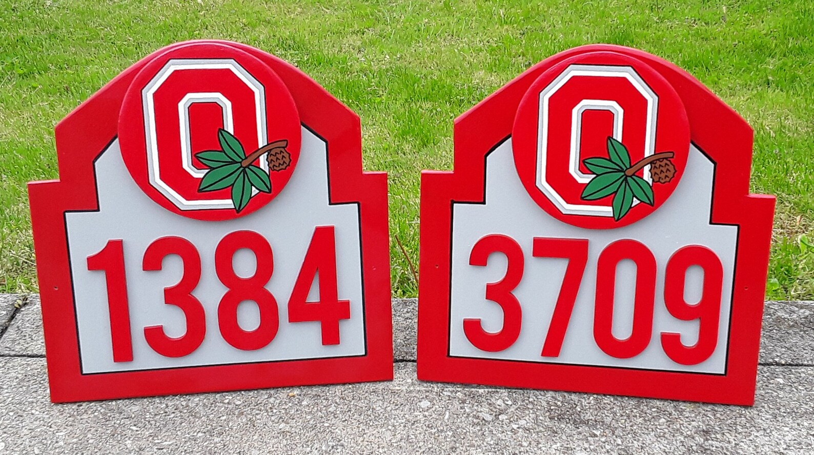 OHIO STATE Buckeyes Address Sign Custom Made Wood Decor Sign Etsy