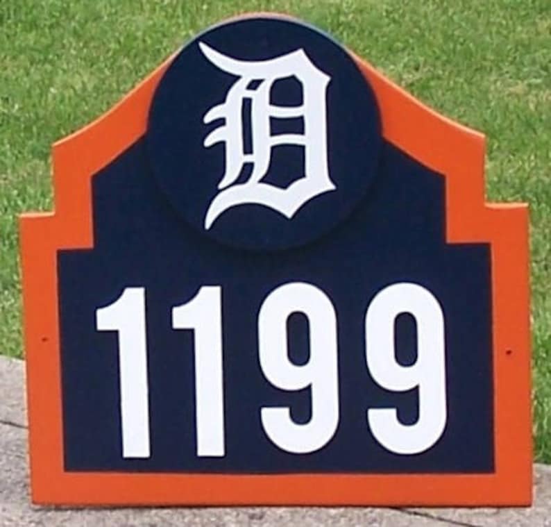 DETROIT TIGERS Address Sign Custom Made for Home Apartment Etsy