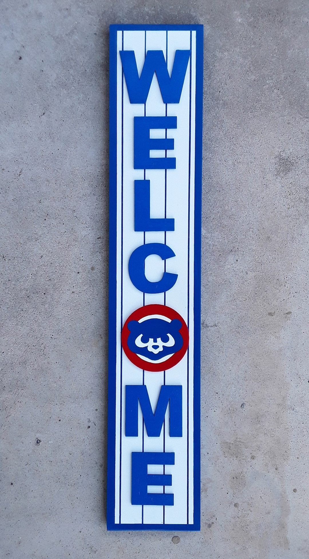 Chicago Cubs WELCOME Sign / Chicago Cubs Gift / Chicago Cubs House ...