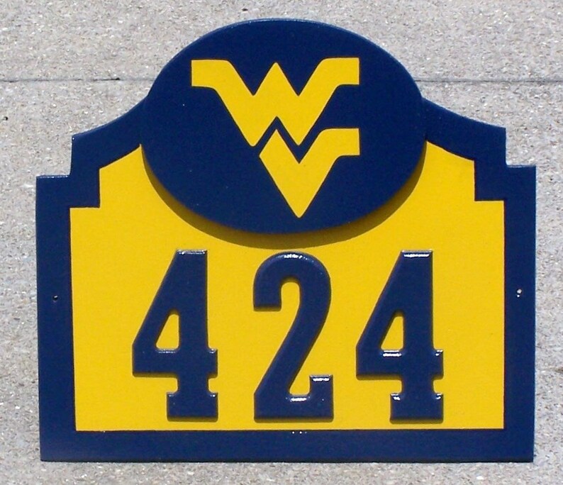 WEST VIRGINIA MOUNTAINEERS Address Sign Custom Made for Home Etsy