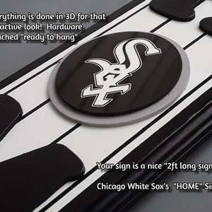 Chicago White Sox "HOME" Wood Decor Sign | Chicago White Sox Gifts | White Sox Fan - Great House Warming/First Home Gift! bild 4