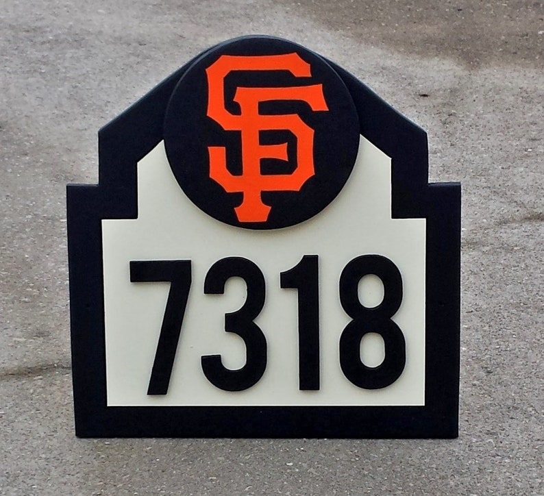 SAN FRANCISCO GIANTS Address Sign Custom Made with Your Address / Giants Birthday House Warming Gifts Gifts / Giants Baseball Decor image 6