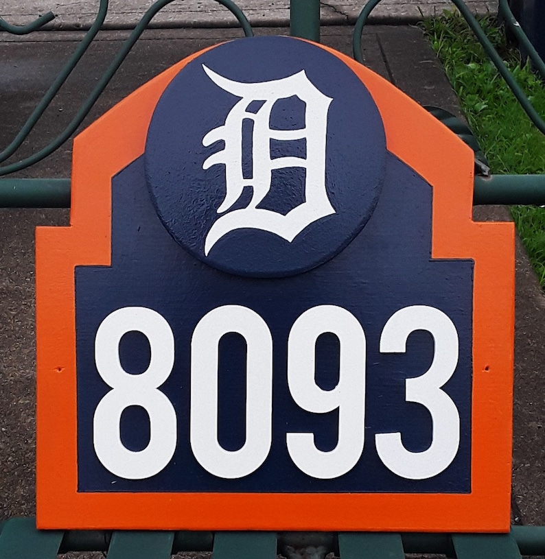 DETROIT TIGERS Address Sign Custom Made for Home Apartment Etsy