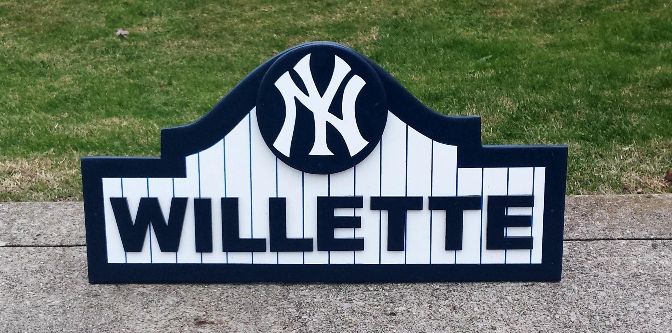 NEW YORK YANKEES Name Sign Custom Wood Decor New Etsy