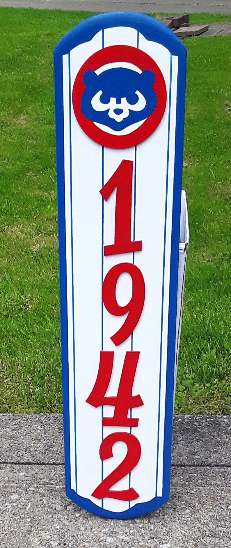 CHICAGO CUBS Address Sign Vertical Style Wood Etsy