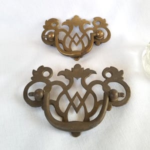 Brass Drop Swing Drawer Pulls # 3485 & 3469 Pineapple Crown