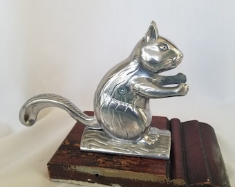 Vintage Squirrel Nutcracker, Squirrel Decor, Metal Squirrels, Squirrel Gifts, Cast Metal 9"