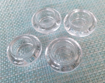 Glass Floor Protectors 2 1/2" W, Votive Tea Holder, Ring Dish,