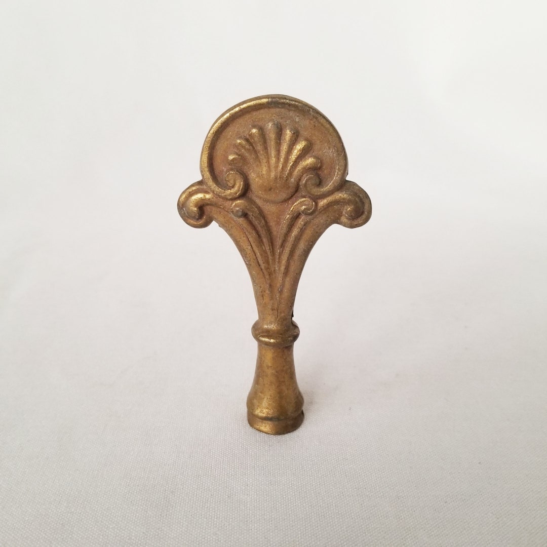 Art Deco Lamp Finial Vintage Cast Brass Ornate Etsy